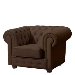 Wohnen Sessel<Leder-Polstersessel im Chesterfield Style - Cementa