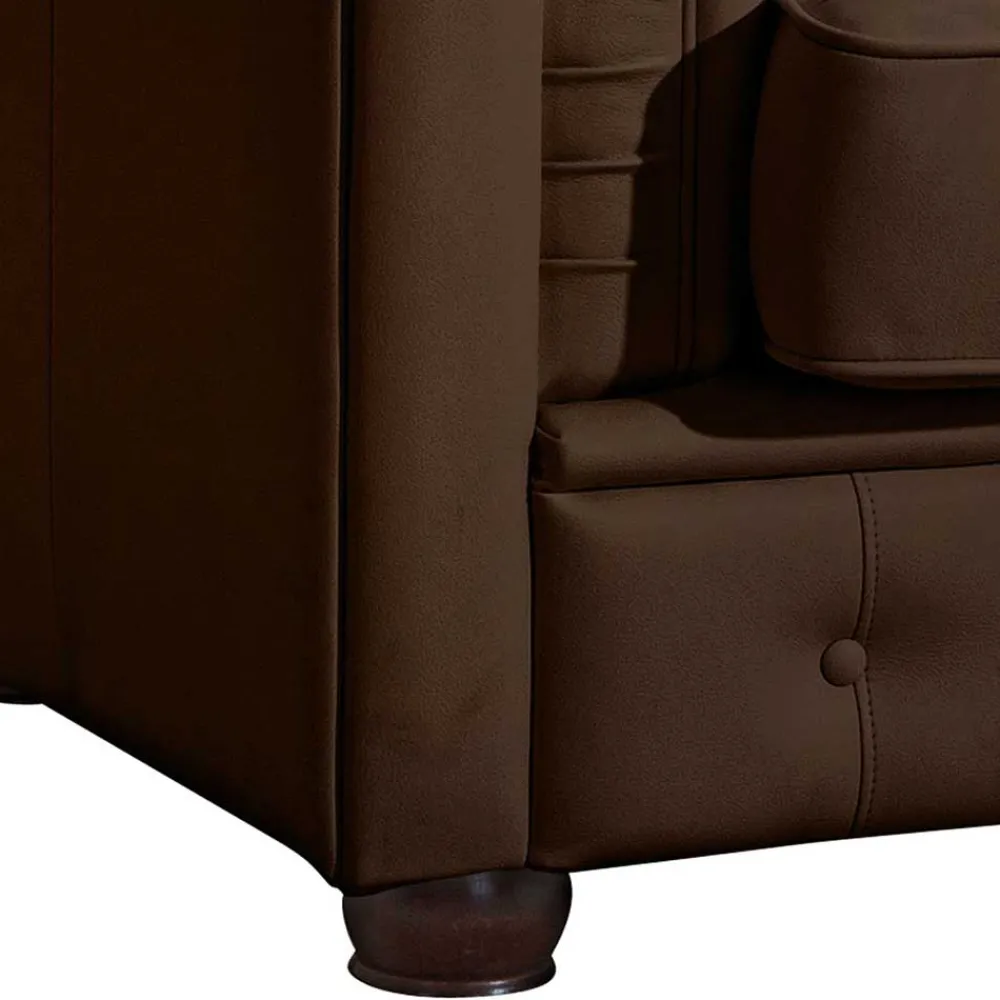 Wohnen Sessel<Leder-Polstersessel im Chesterfield Style - Cementa