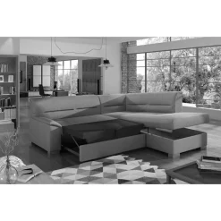 Wohnen Betten|Sofas<L-Form Bettcouch in Senfgelb Samt - Concista
