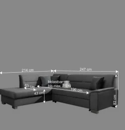 Wohnen Betten|Sofas<L-Form Bettcouch in Senfgelb Samt - Concista