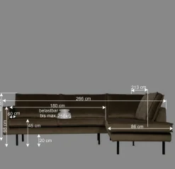 Wohnen Sofas<L-Form Wohnzimmer Sofa in Taupe Samt - Museo