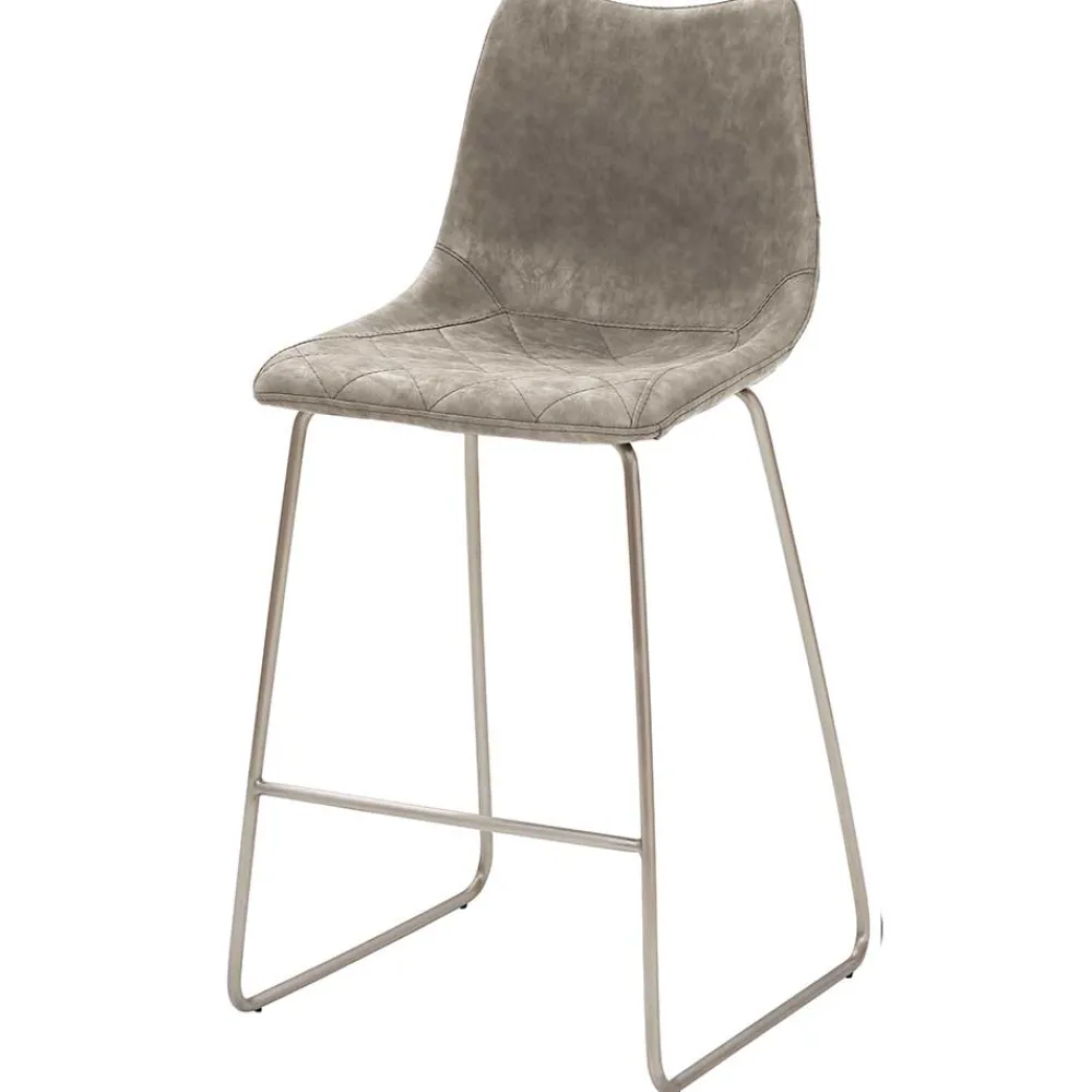Wohnen Hocker<Lichtgrauer Barstuhl aus Kunstleder - Hemban