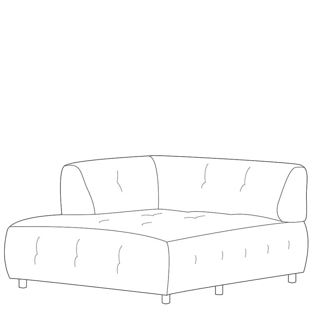 Wohnen Sofas<Linkes Eckmodul - Systemsofa in Hellgrau - Beno