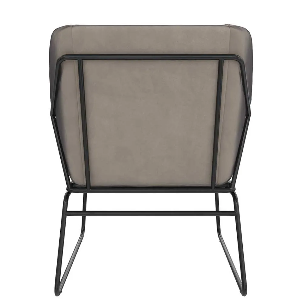 Wohnen Sessel<Loft Style Sessel in Grau Samt - Maric