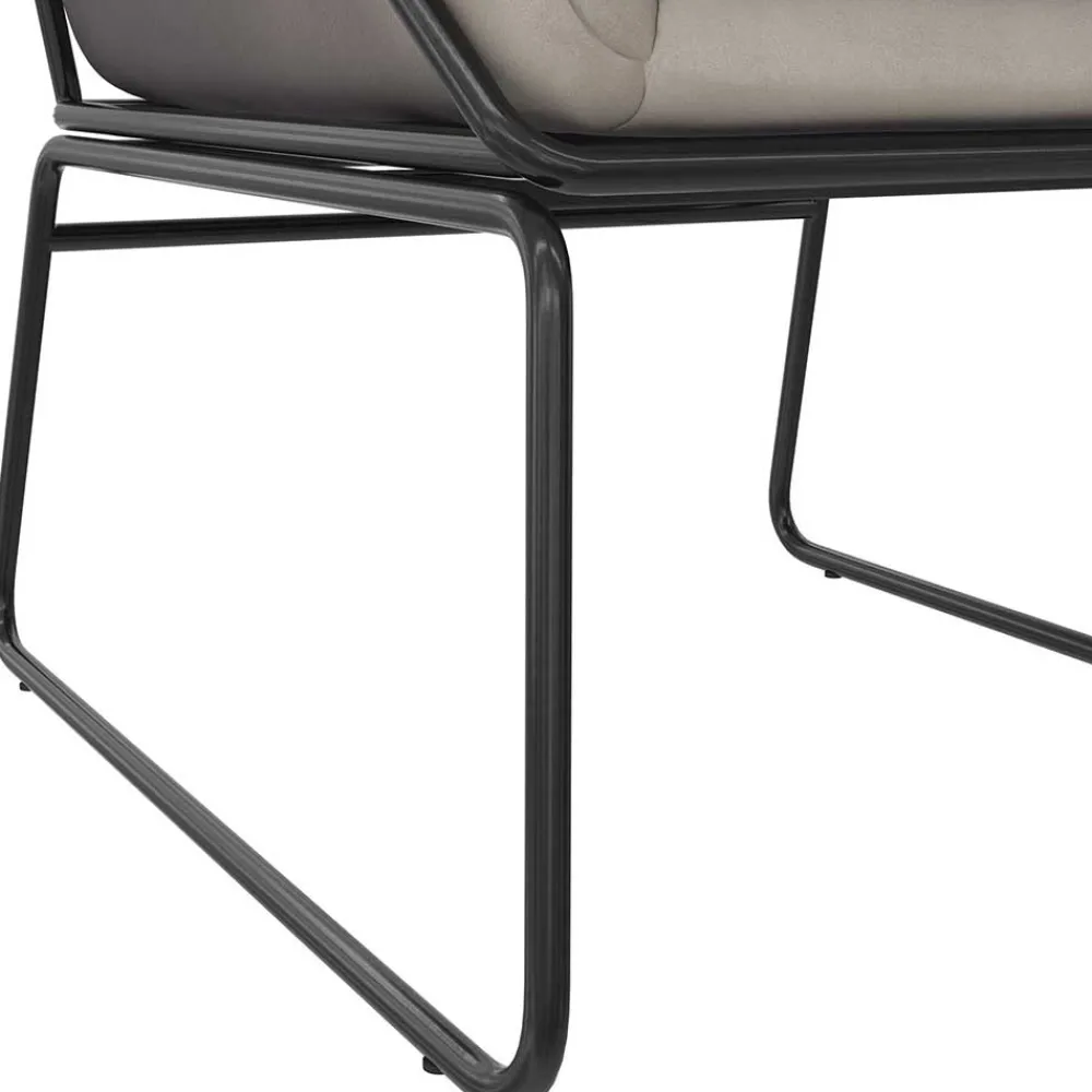 Wohnen Sessel<Loft Style Sessel in Grau Samt - Maric
