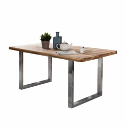 Wohnen Tische<Loft Tisch Nestore aus Eiche und Edelstahl