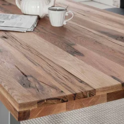 Wohnen Tische<Loft Tisch Nestore aus Eiche und Edelstahl