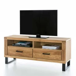 Wohnen Tv & Hifi-Möbel|Lowboards<Loft TV Kommode aus teilmassiver Wildeiche - Arello