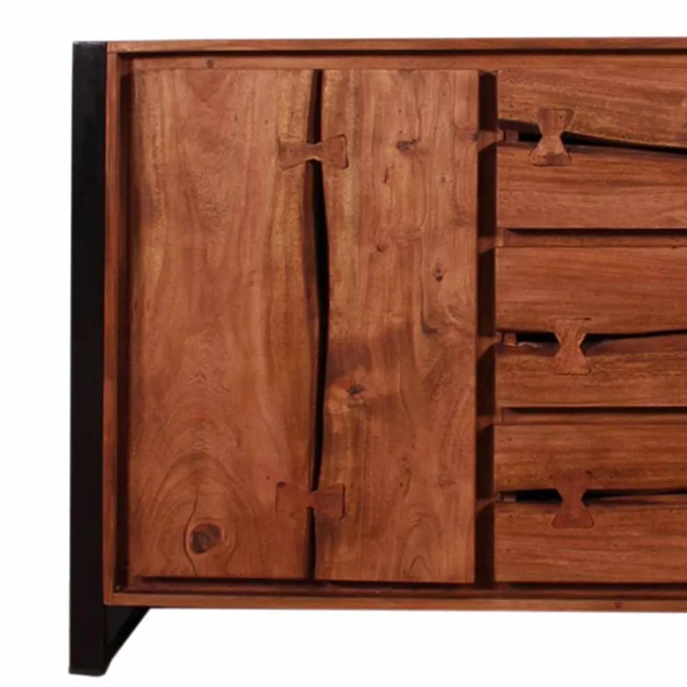 Wohnen Sideboards<Loft-Stil Anrichte Smantana aus Akazie Massivholz
