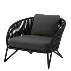 Wohnen Sessel<Lounge Sessel aus Kordel Geflecht & Stahl - Magona