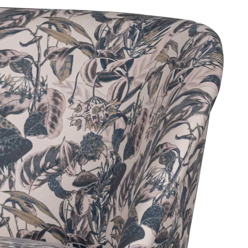 Wohnen Sessel<Lounge Sessel aus Samt mit floralem Dessin - Rosco