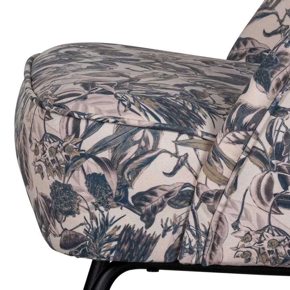 Wohnen Sessel<Lounge Sessel aus Samt mit floralem Dessin - Rosco