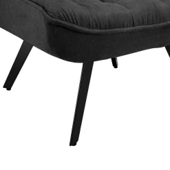 Wohnen Sessel<Lounge Sessel mit Hocker in Anthrazit - Mook (zweiteilig)