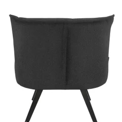 Wohnen Sessel<Lounge Sessel mit Hocker in Anthrazit - Mook (zweiteilig)