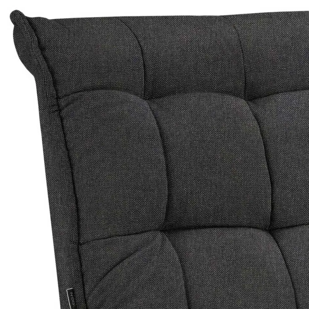 Wohnen Sessel<Lounge Sessel mit Hocker in Anthrazit - Mook (zweiteilig)