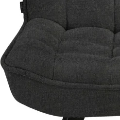 Wohnen Sessel<Lounge Sessel mit Hocker in Anthrazit - Mook (zweiteilig)