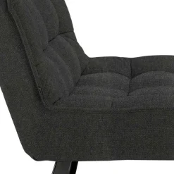 Wohnen Sessel<Lounge Sessel mit Hocker in Anthrazit - Mook (zweiteilig)