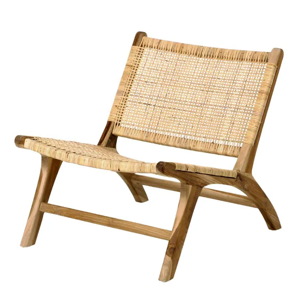 Wohnen Sessel<Lounge Stuhl aus Geflecht Rattan - Rimorio