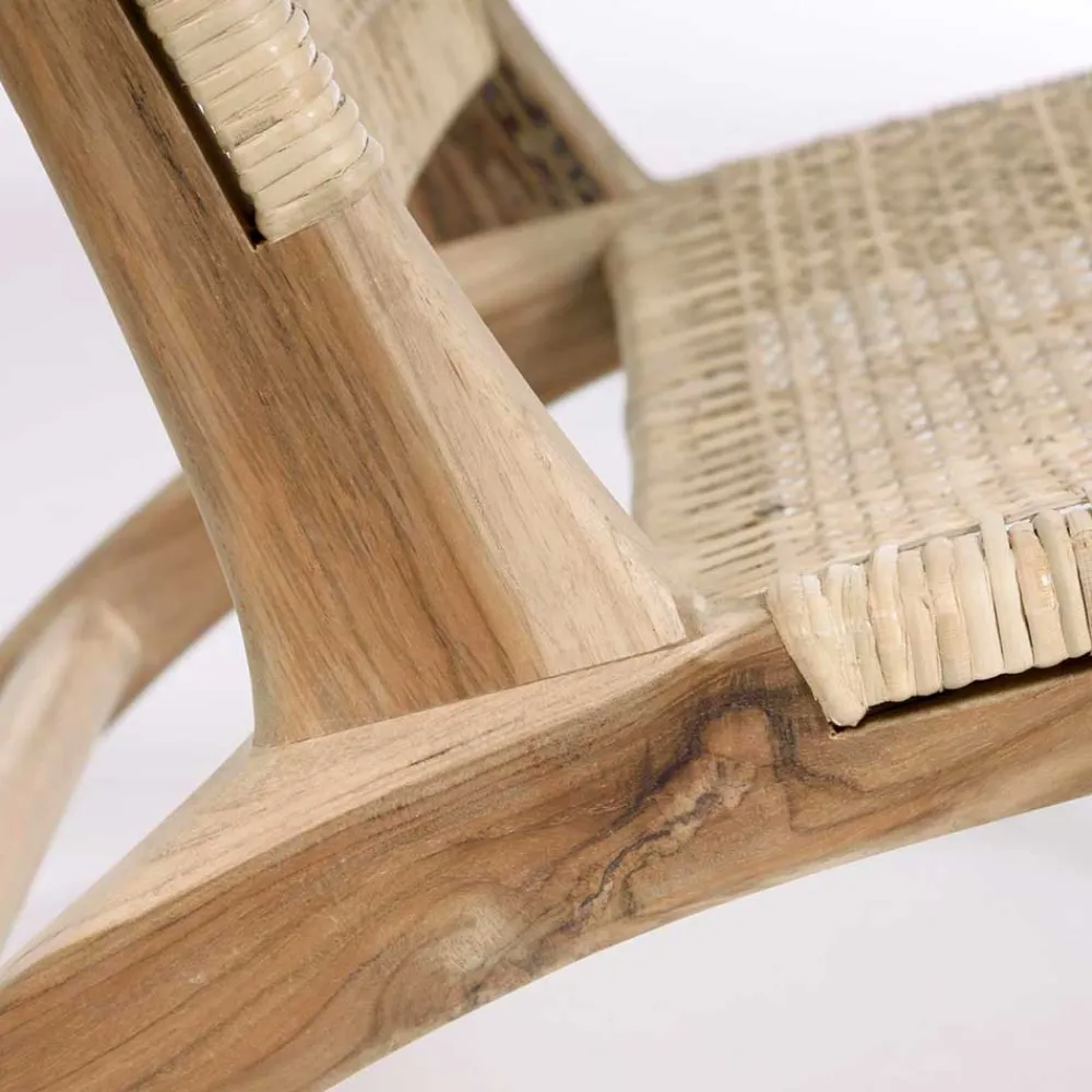Wohnen Sessel<Lounge Stuhl aus Geflecht Rattan - Rimorio