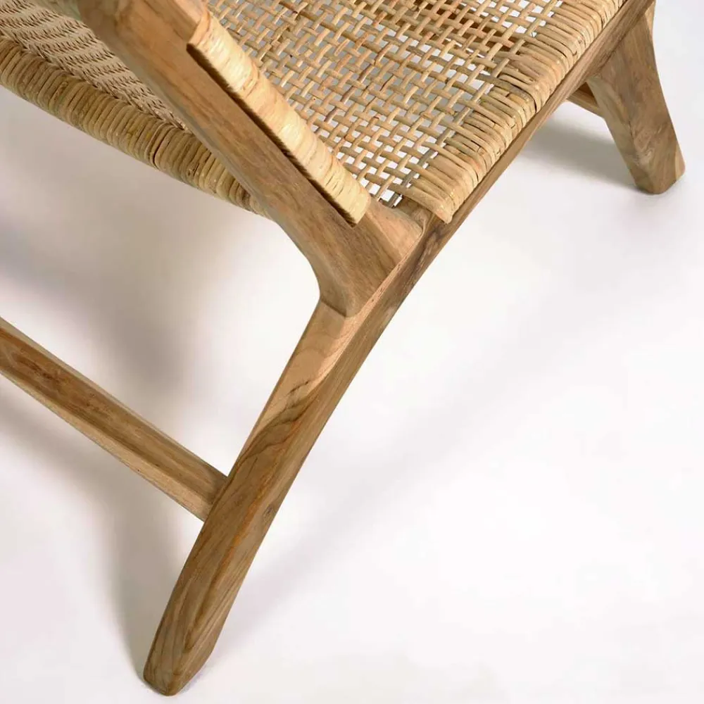 Wohnen Sessel<Lounge Stuhl aus Geflecht Rattan - Rimorio