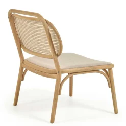 Wohnen Sessel<Lounge Stuhl mit Wiener Geflecht & Stoffsitz - Ensemble