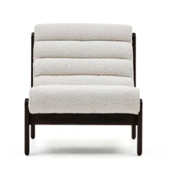 Wohnen Sessel<Loungesessel aus Boucle in Weiß - Yasmel