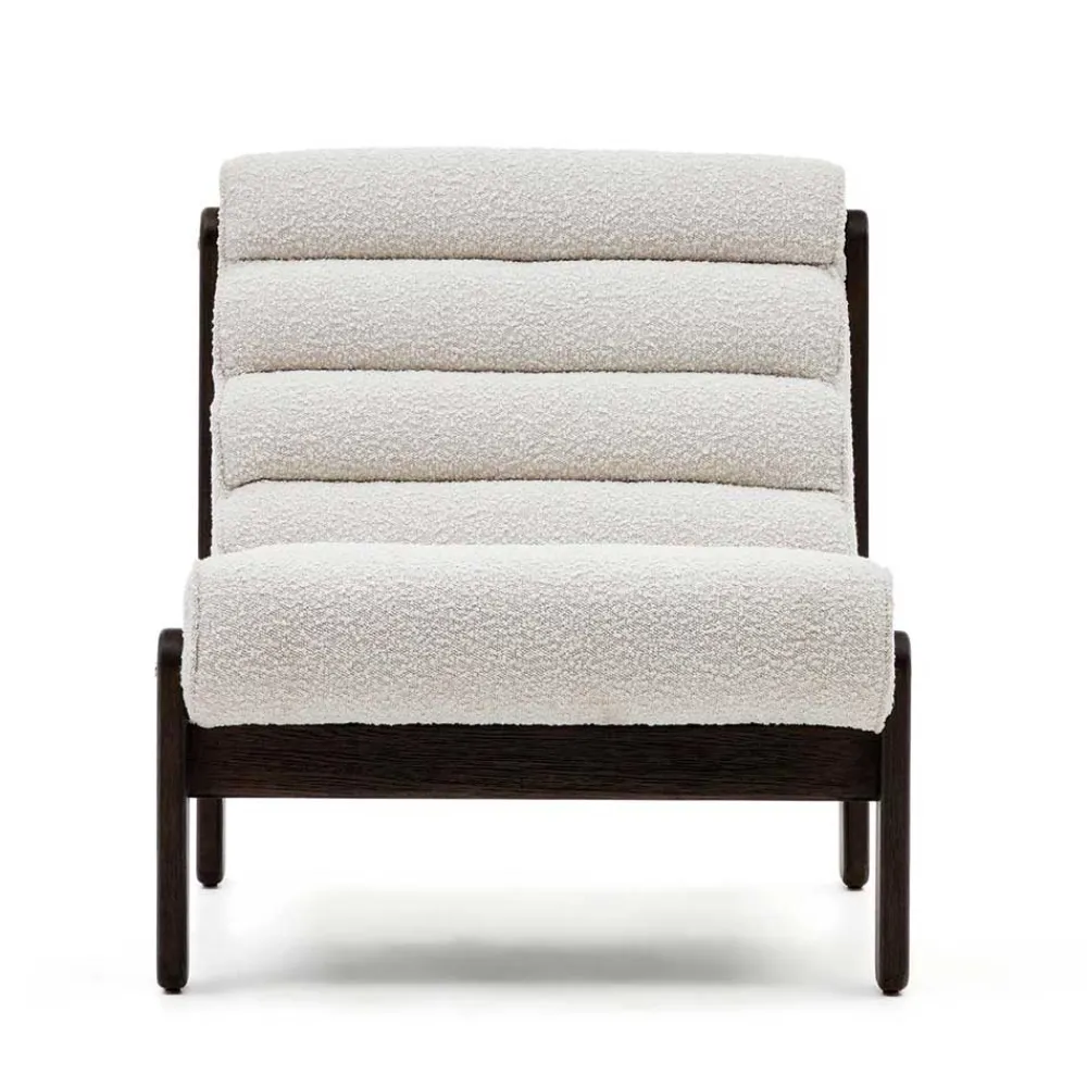 Wohnen Sessel<Loungesessel aus Boucle in Weiß - Yasmel