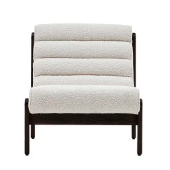Wohnen Sessel<Loungesessel aus Boucle in Weiß - Yasmel