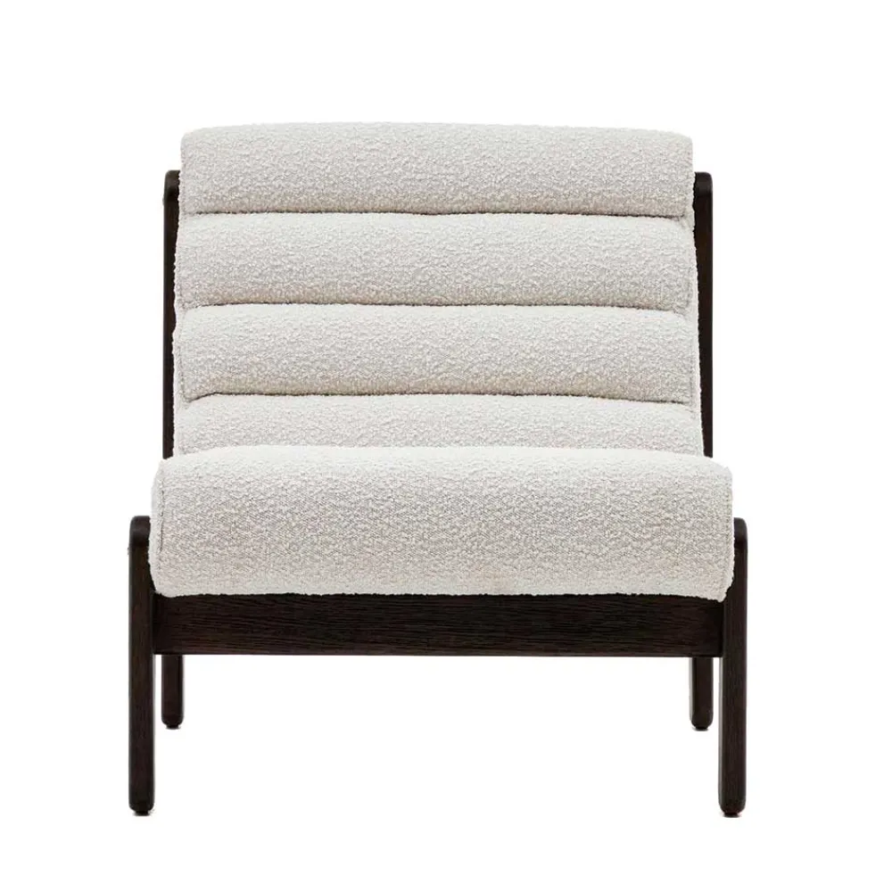 Wohnen Sessel<Loungesessel aus Boucle in Weiß - Yasmel