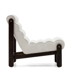 Wohnen Sessel<Loungesessel aus Boucle in Weiß - Yasmel