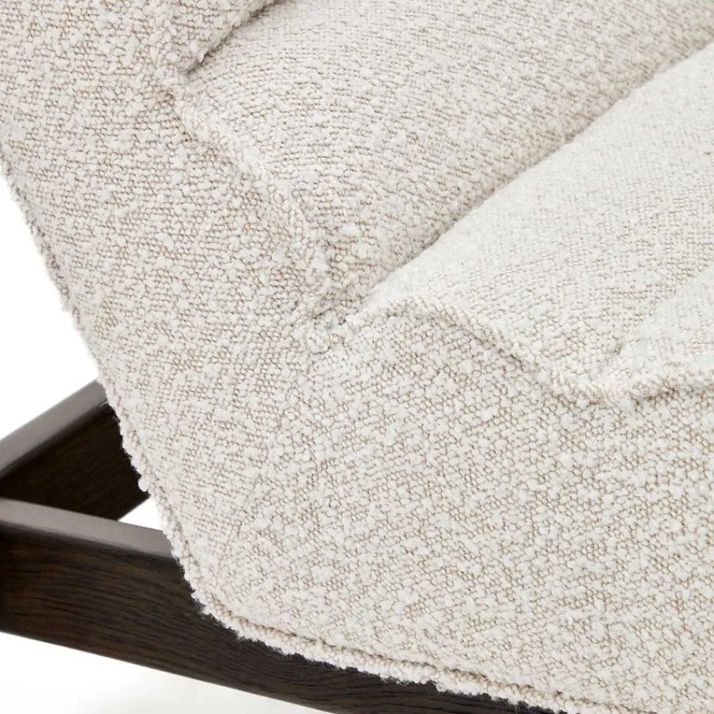 Wohnen Sessel<Loungesessel aus Boucle in Weiß - Yasmel