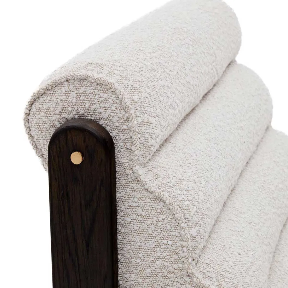 Wohnen Sessel<Loungesessel aus Boucle in Weiß - Yasmel