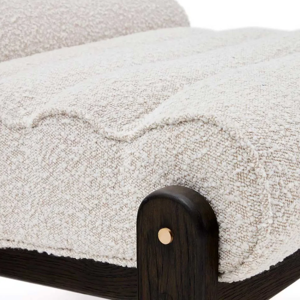 Wohnen Sessel<Loungesessel aus Boucle in Weiß - Yasmel