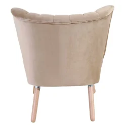 Wohnen Sessel<Loungesessel in Beige und Buche Natur - Lianzo