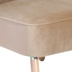 Wohnen Sessel<Loungesessel in Beige und Buche Natur - Lianzo