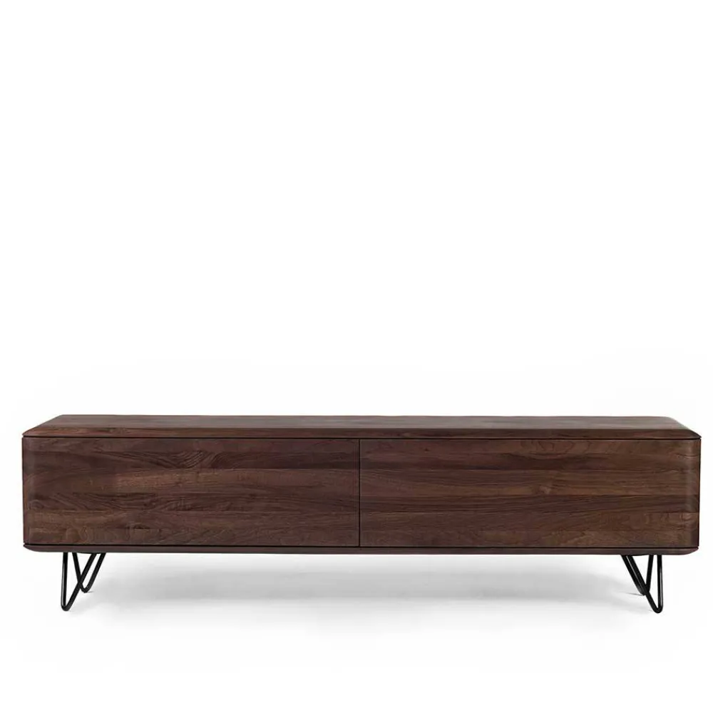 Wohnen Tv & Hifi-Möbel|Lowboards<Lowboard aus Nussbaum mit zwei Schubladen - Rivossa