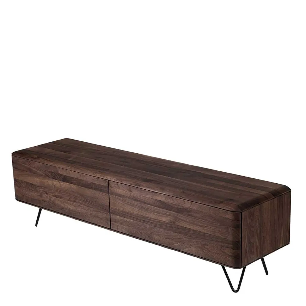 Wohnen Tv & Hifi-Möbel|Lowboards<Lowboard aus Nussbaum mit zwei Schubladen - Rivossa