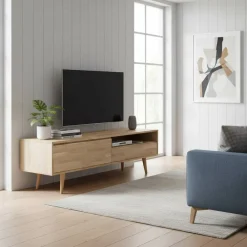 Wohnen Tv & Hifi-Möbel|Lowboards<Lowboard Grazy aus Eiche teilmassiv