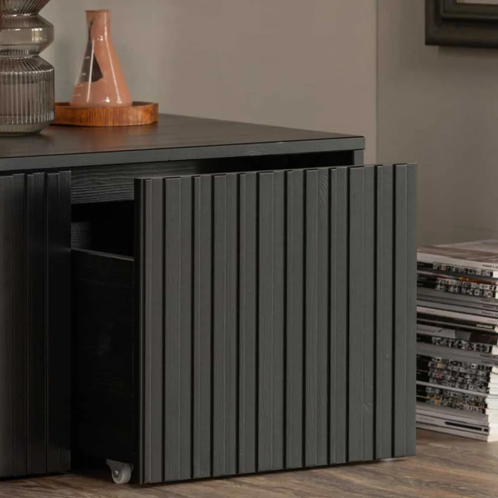 Wohnen Tv & Hifi-Möbel|Lowboards<Lowboard in Schwarz Kiefer - Gelvins