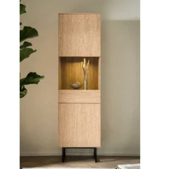 Wohnen Wohnwände<Lowboard und Vitrine Set - Jaskin (zweiteilig)