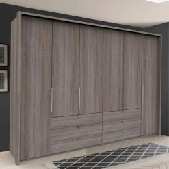 Wohnen Kleiderschränke<3m Kombi-Kleiderschrank mit 2 Falttüren & 2 Türen - Crenba