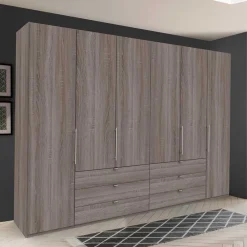Wohnen Kleiderschränke<3m Kombi-Kleiderschrank mit 2 Falttüren & 2 Türen - Crenba