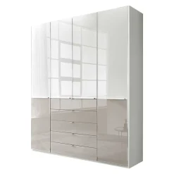 Wohnen Kleiderschränke|Schränke<1,98m Kombi-Kleiderschrank mit Glasfront - Pascan