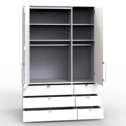 Wohnen Kleiderschränke|Schränke<1,5m Schlafzimmerschrank mit sechs Schubladen - Empresian