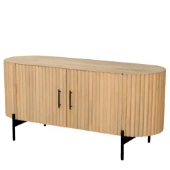 Wohnen Tv & Hifi-Möbel|Lowboards<Mangoholz Lowboard in Lamellenoptik - Dorian