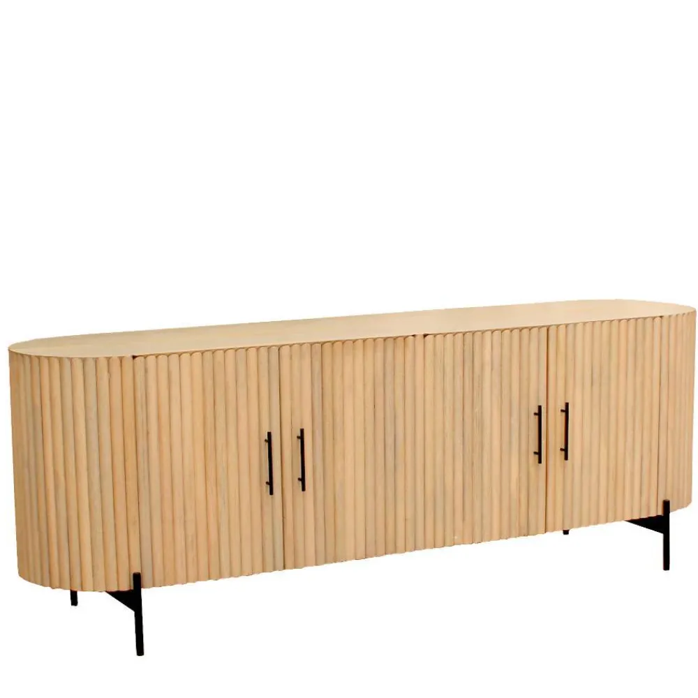 Wohnen Sideboards<Mangoholz Sideboard in Lamellenoptik - Dorian