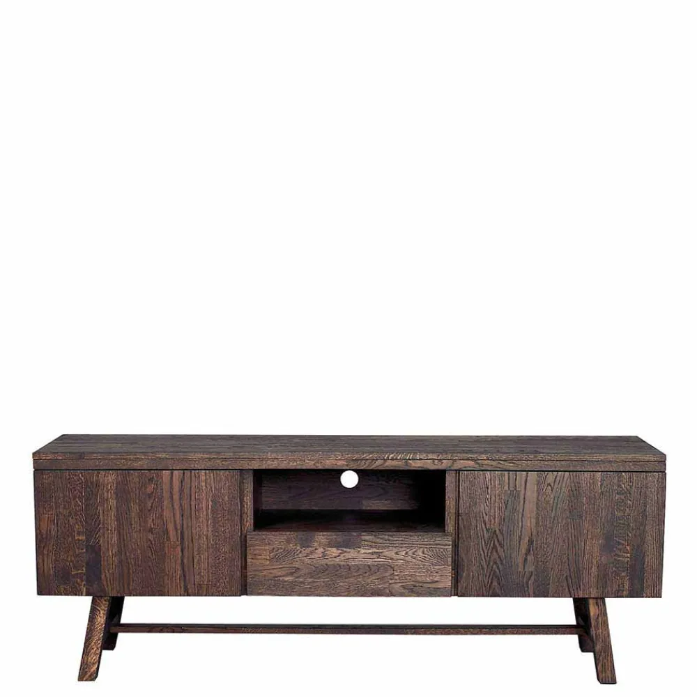 Wohnen Tv & Hifi-Möbel|Lowboards<Markantes Retro TV Board aus Eiche dunkel - Vedraza