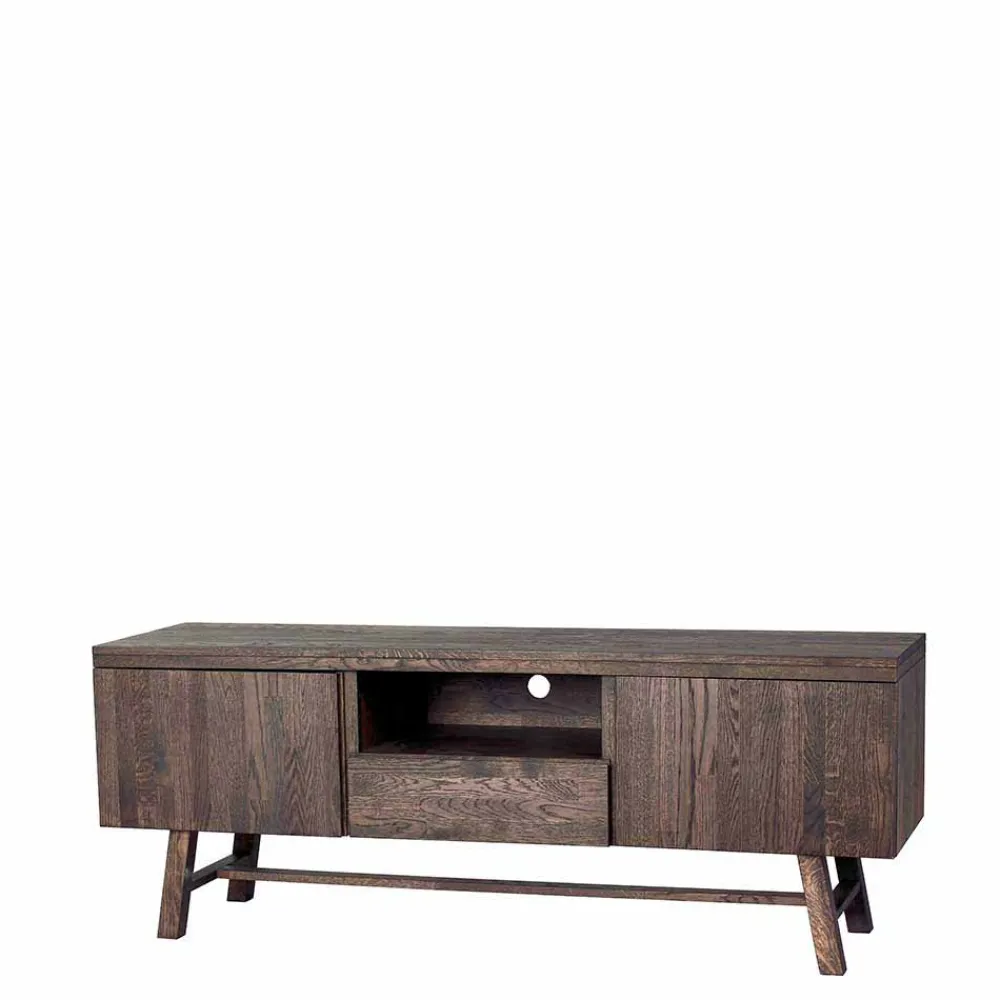 Wohnen Tv & Hifi-Möbel|Lowboards<Markantes Retro TV Board aus Eiche dunkel - Vedraza
