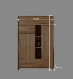 Wohnen Highboards<Massiv Highboard Salomonia aus Kernbuche geölt
