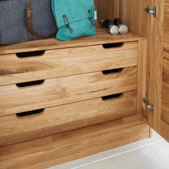 Wohnen Kleiderschränke|Schränke<Massiv Holzschrank Cranos aus Wildeiche